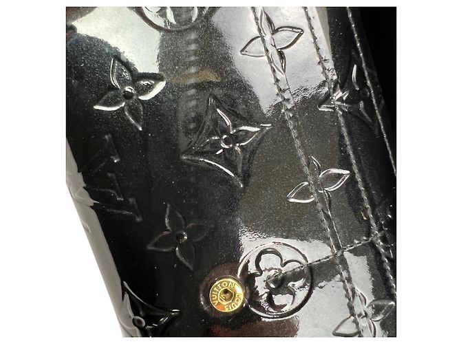 Portafoglio Louis Vuitton Sarah Monogram Vernis Stickers Black Limited Edition Nero - vista 10