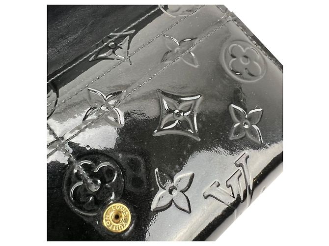 Portafoglio Louis Vuitton Sarah Monogram Vernis Stickers Black Limited Edition Nero - vista 9