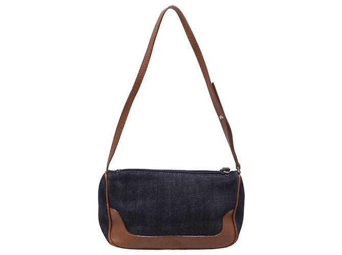 Borsa a tracolla Dolce & Gabbana in denim blu - vista 4