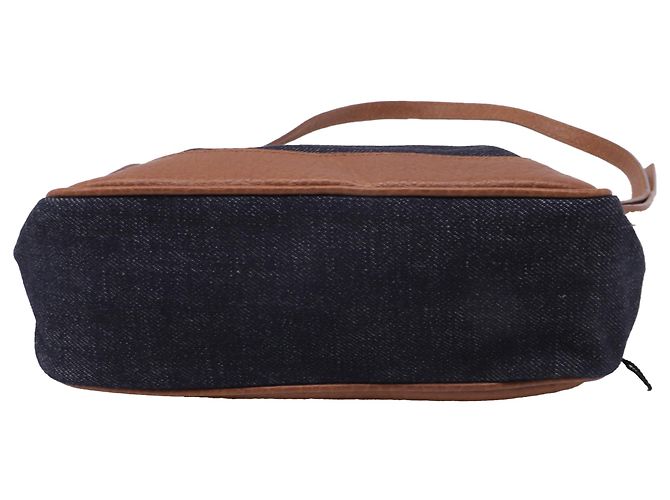 Borsa a tracolla Dolce & Gabbana in denim blu - vista 5