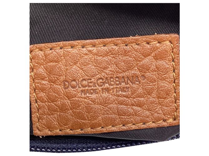 Borsa a tracolla Dolce & Gabbana in denim blu - vista 7