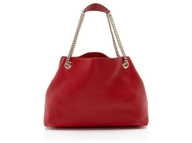 Borsa a tracolla Gucci Soho in pelle, misura Medium Rosso - vista 3
