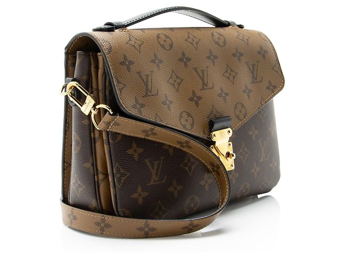 Borsa a tracolla Louis Vuitton Reverse Monogram Pochette Metis Nero - vista 2