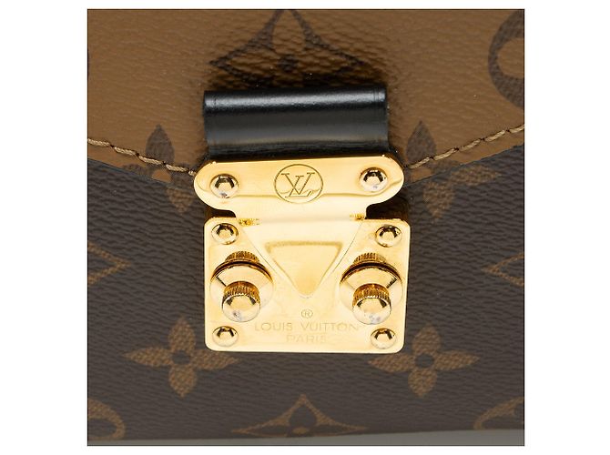 Borsa a tracolla Louis Vuitton Reverse Monogram Pochette Metis Nero - vista 9