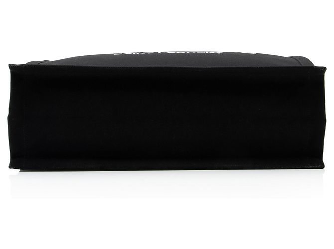 Tote Large Rive Gauche em canvas e couro de bezerro Saint Laurent Preto - vista 4