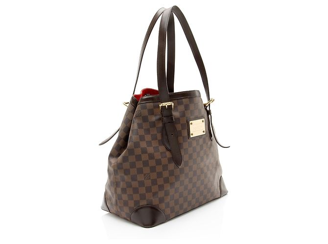 Tote Louis Vuitton Damier Ebene Hampstead GM Marrone - vista 2