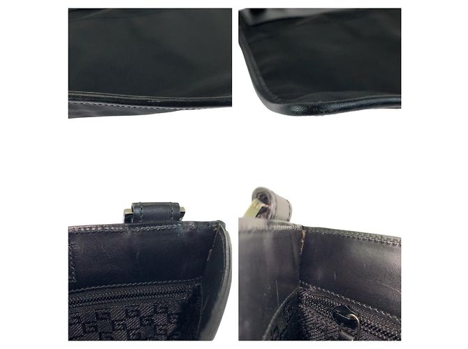 Borsa a tracolla Gucci in nylon e pelle Nero - vista 6