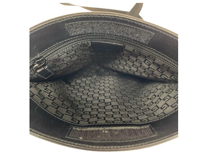 Borsa a tracolla Gucci in nylon e pelle Nero - vista 9