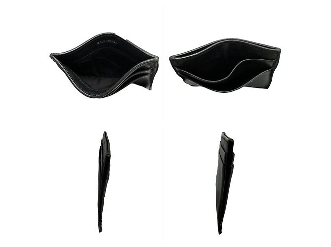 Tarjetero de piel Balenciaga Negro - vista 4