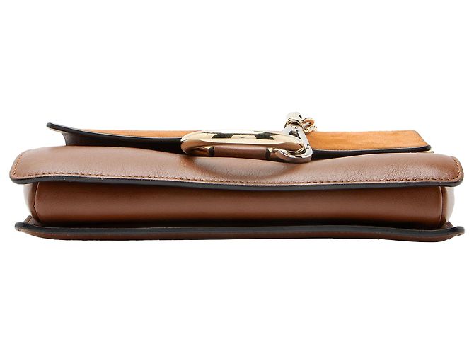 Chloé Borsa a tracolla Faye Small in scamosciato di vitello Chloe Marrone - vista 7