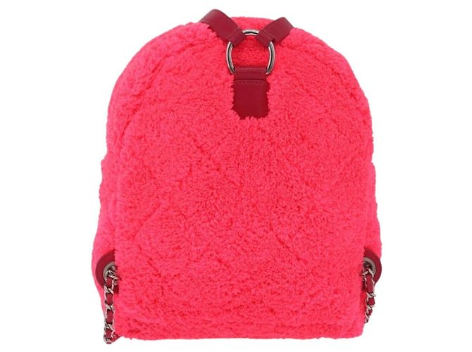 Chanel Coco Beach Terry Cloth Trapuntato Small Rosa - vista 2