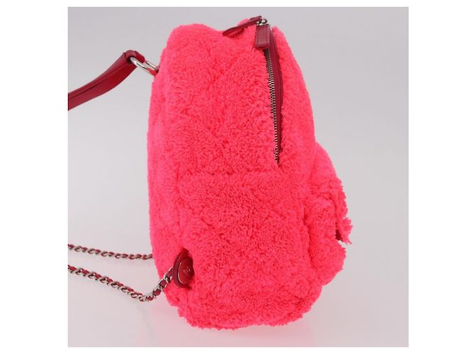 Chanel Coco Beach Terry Cloth Trapuntato Small Rosa - vista 4