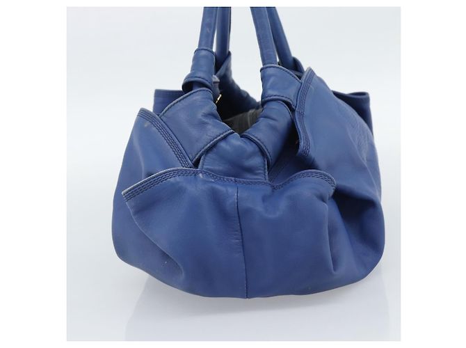 Loewe Anagram Logo Nappa Aire Handled Ledertasche Blau - Ansicht 3