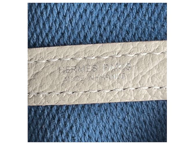 Hermès Borsa Tote Hermes Garden TPM Blu Crudo - vista 11