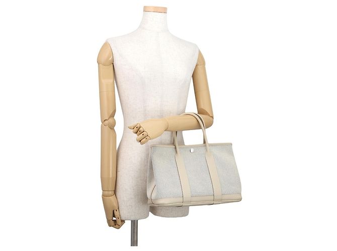 Hermès Borsa Tote Hermes Garden TPM Blu Crudo - vista 4