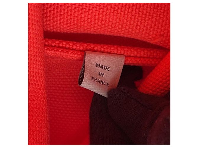 Hermès Bolsa Tote Hermes So Cabas Petit H Verde Laranja - vista 12