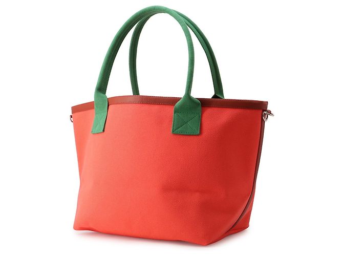 Hermès Bolsa Tote Hermes So Cabas Petit H Verde Laranja - vista 2