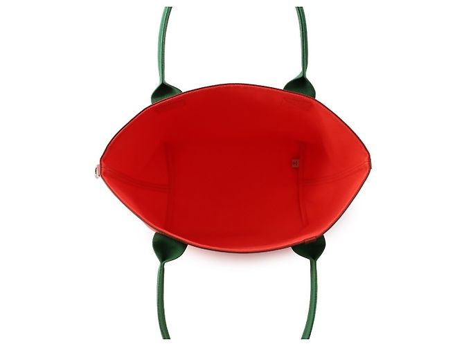 Hermès Bolsa Tote Hermes So Cabas Petit H Verde Laranja - vista 5