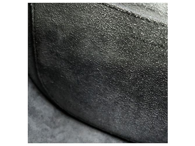 Triomphe Céline Borsa a tracolla in pelle grigia Celine Marrone - vista 11