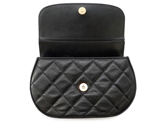 Borsa a tracolla Chanel in pelle nera Nero - vista 5