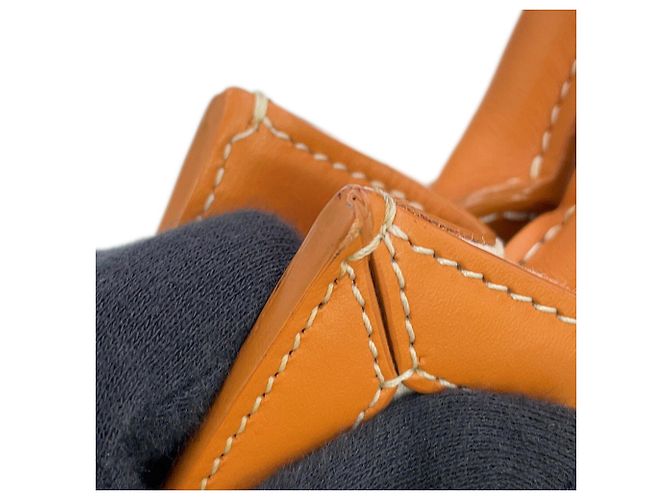 Céline Borsa Celine Mini Vertical Cabas in tela e pelle Marrone Beige - vista 9