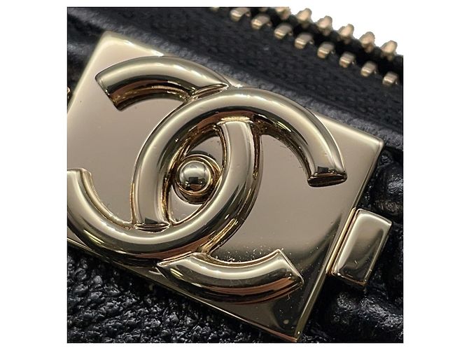 Borsa a Spalla Chanel Boy Mini Caviar Skin Nero - vista 7