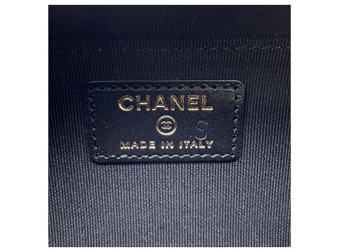 Borsa a Spalla Chanel Boy Mini Caviar Skin Nero - vista 8