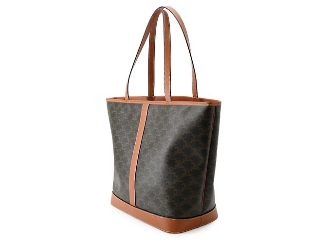 Céline Borsa Tote in Pelle Celine Triomphe Medium Marrone - vista 2