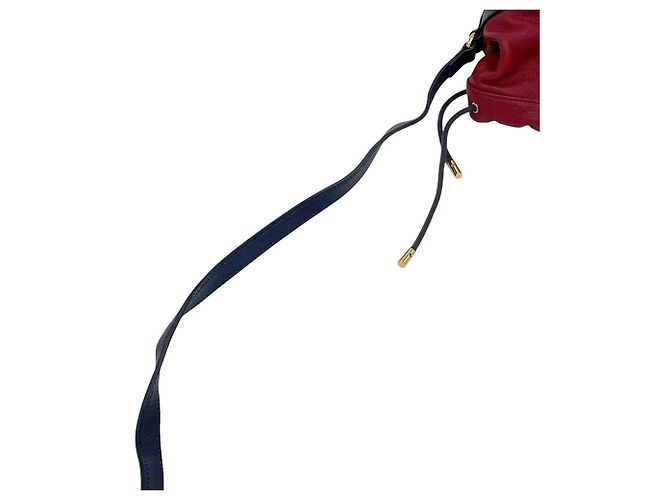 Borsa a Spalla Gucci Horsebit 1955 in Pelle Rosso Blu navy - vista 12