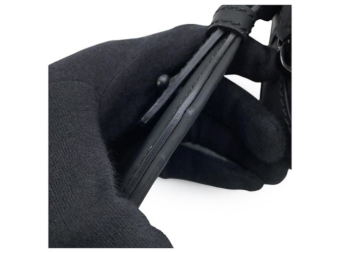 Borsa a tracolla Gucci GG Effetto gomma Nero - vista 11