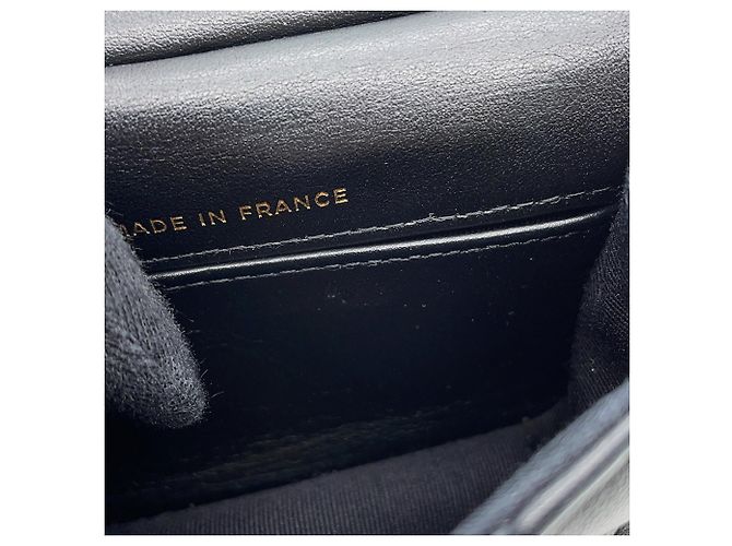 Borsa a tracolla Chanel in pelle nera con catena Nero - vista 9