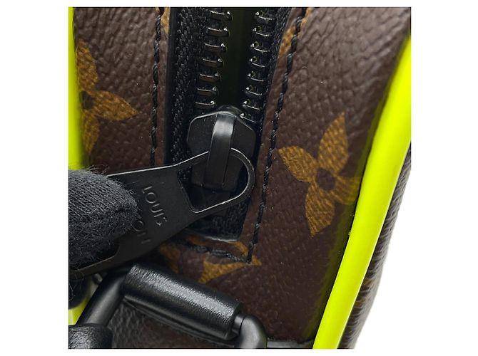 Borsa a Spalla Louis Vuitton Monogram Macassar Marrone Nero Giallo - vista 10