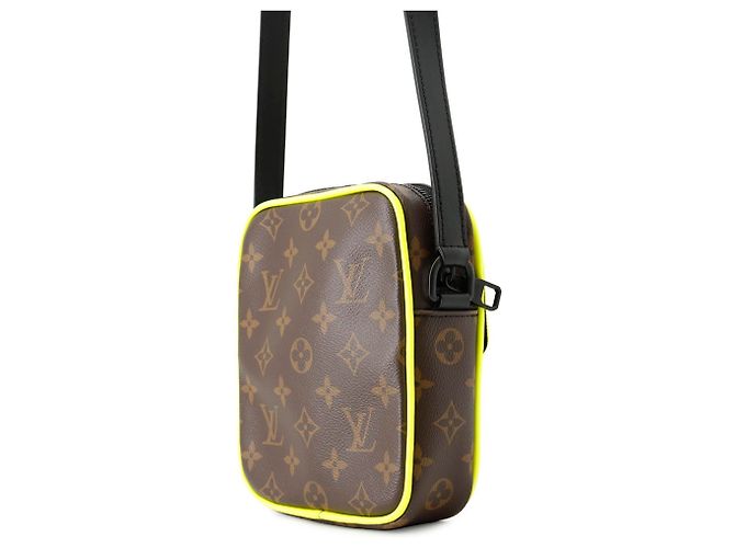 Borsa a Spalla Louis Vuitton Monogram Macassar Marrone Nero Giallo - vista 2
