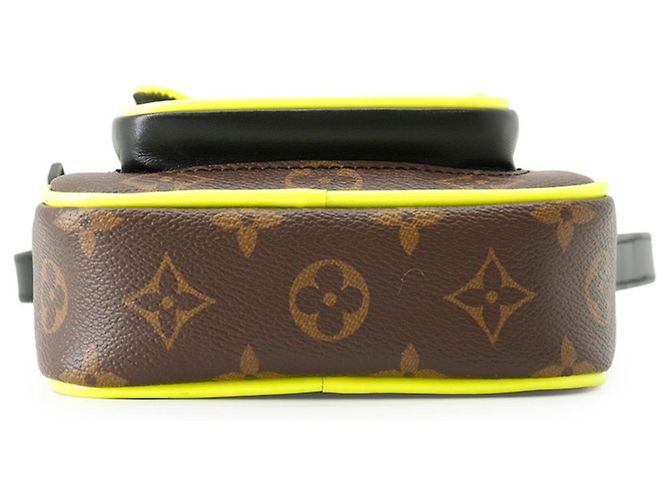 Borsa a Spalla Louis Vuitton Monogram Macassar Marrone Nero Giallo - vista 3