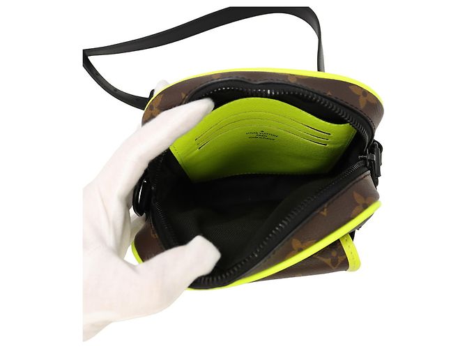 Borsa a Spalla Louis Vuitton Monogram Macassar Marrone Nero Giallo - vista 5