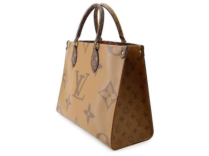 Borsa Tote Louis Vuitton Monogram Reverse Giant OnTheGo MM Rosso - vista 2