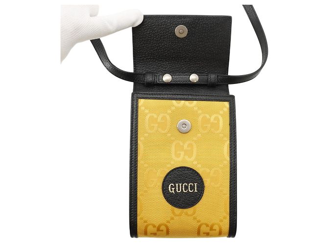 Borsa a tracolla Gucci Off the Grid Nero Giallo - vista 5