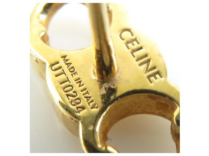 Céline Orecchini Celine in metallo dorato D'oro - vista 6