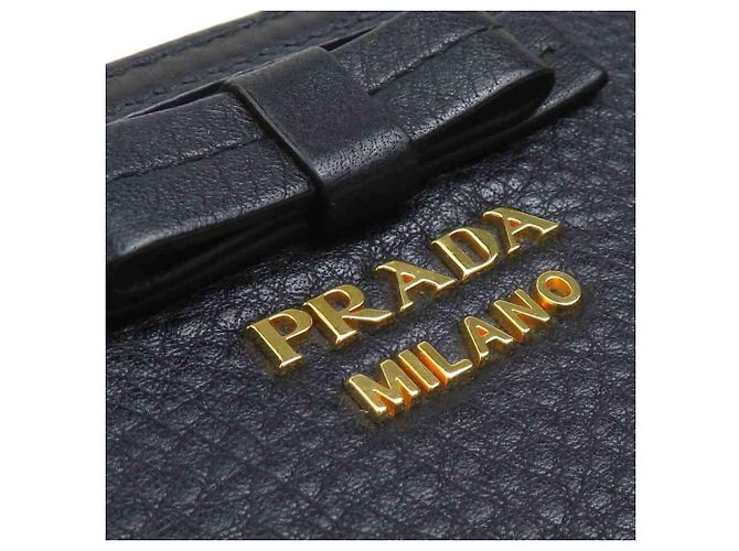 Prada Black Leather Bi-fold Wallet - view 14
