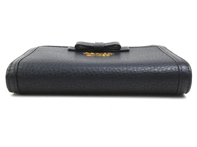 Prada Black Leather Bi-fold Wallet - view 4