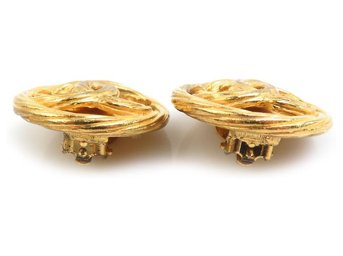 Orecchini a clip dorati Chanel D'oro - vista 3