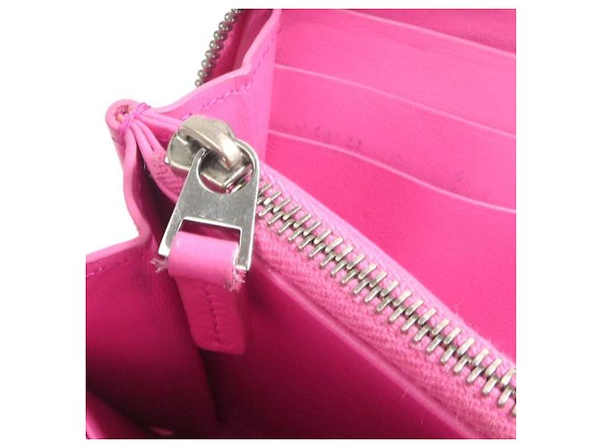 Cartera larga de cuero rosa Bottega Veneta - vista 10
