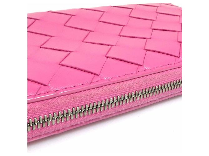Cartera larga de cuero rosa Bottega Veneta - vista 12