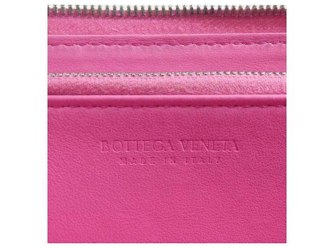 Cartera larga de cuero rosa Bottega Veneta - vista 14