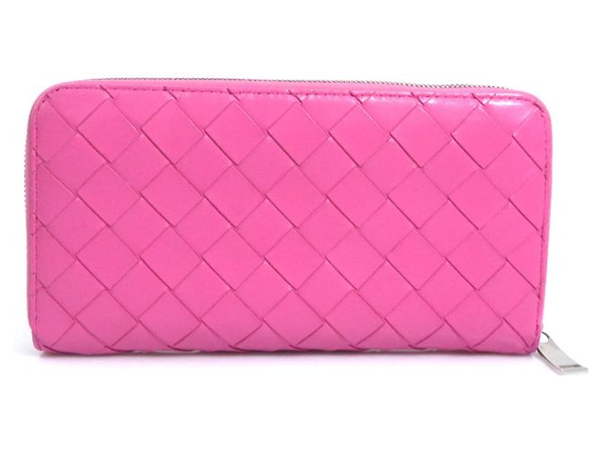 Cartera larga de cuero rosa Bottega Veneta - vista 2