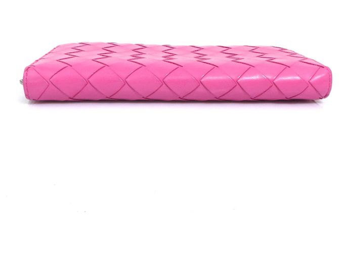 Cartera larga de cuero rosa Bottega Veneta - vista 3