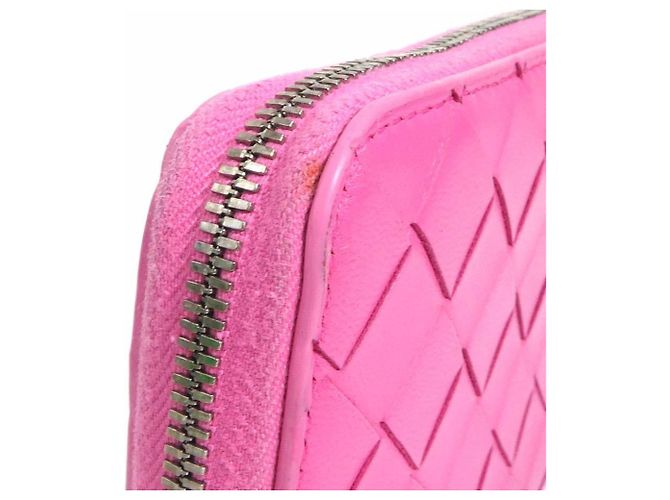 Cartera larga de cuero rosa Bottega Veneta - vista 7