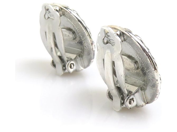 Orecchini Chanel Mademoiselle Metal Silver Argento - vista 4
