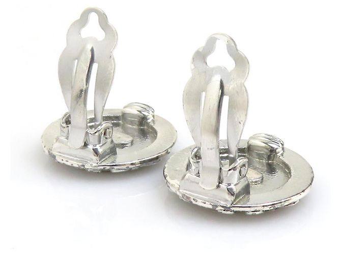 Orecchini Chanel Mademoiselle Metal Silver Argento - vista 5