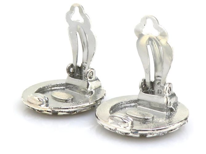 Orecchini Chanel Mademoiselle Metal Silver Argento - vista 6